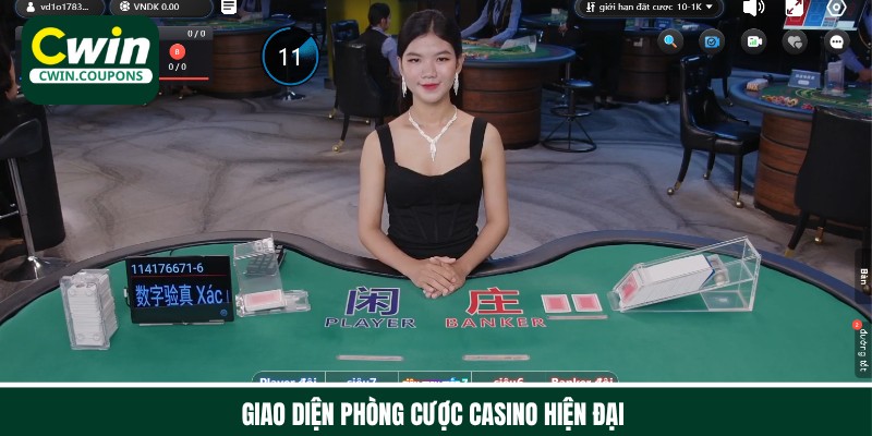 Giao diện phòng cược casino online thiết kế thông minh, chân thực